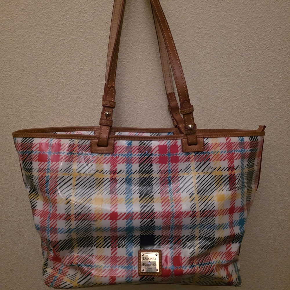 Dooney & Bourke Multicolor Plaid Tote